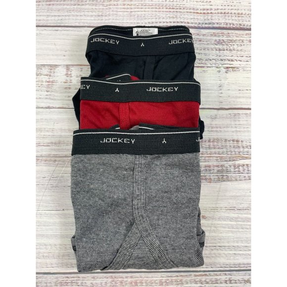 Men's JOCKEY Classic Briefs Red Black and White sz 36 NWOT - Picture 3 of 3